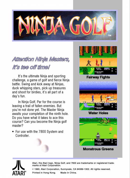 Ninja Golf - Dos