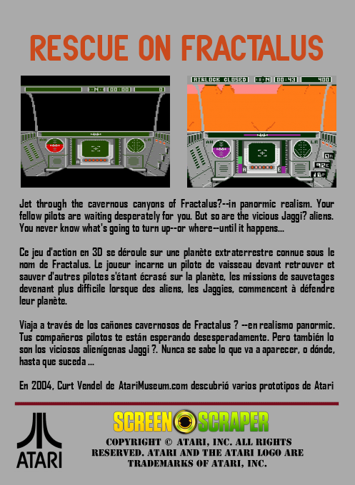 Rescue On Fractalus! - Dos