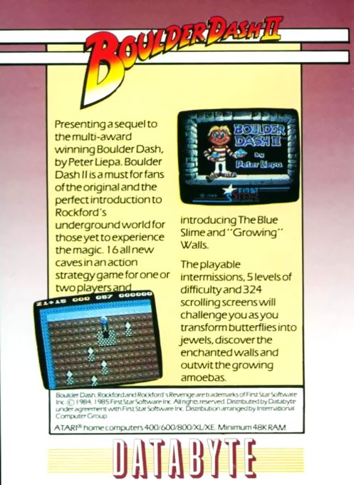 Boulder Dash II : Rockford's Revenge dos