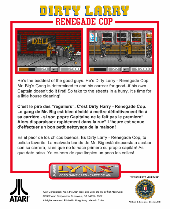 Dirty Larry - Renegade Cop - Dos