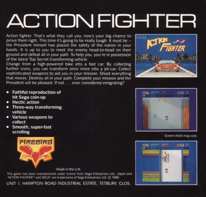 Action Fighter - Dos