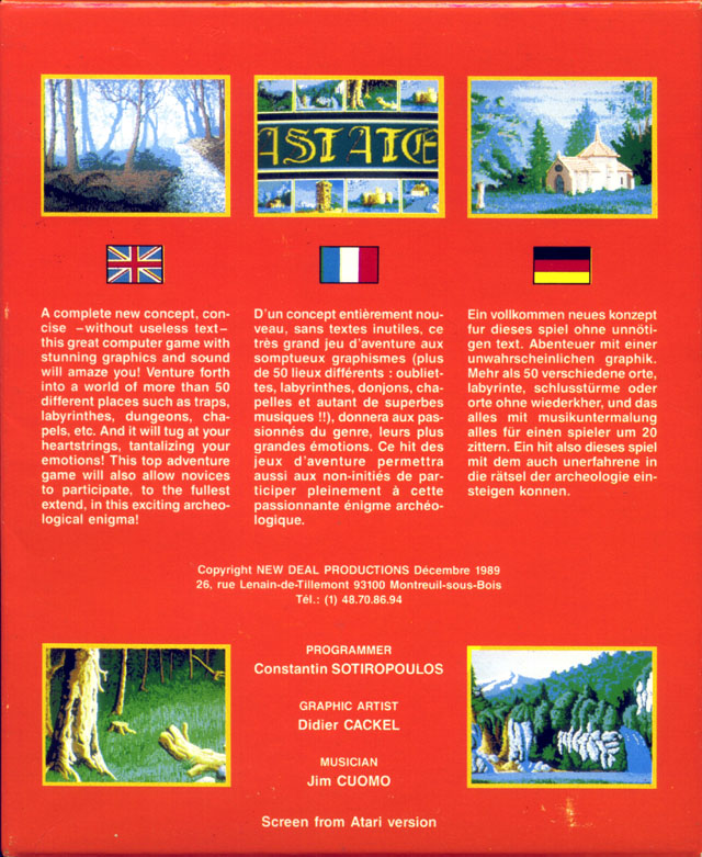 Astate : La Malédiction Des Templiers - Dos