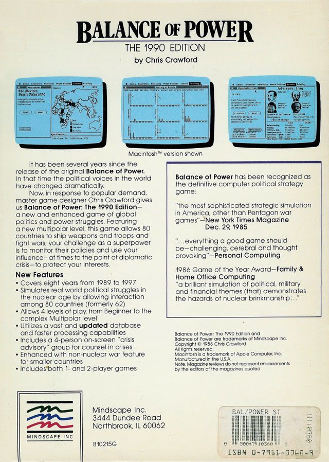 Balance Of Power : The 1990 Edition dos