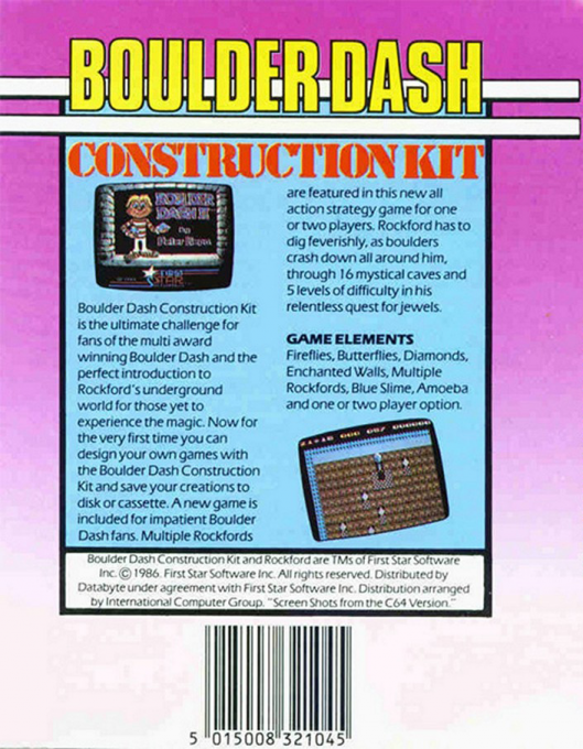 Boulder Dash : Construction Kit - Dos