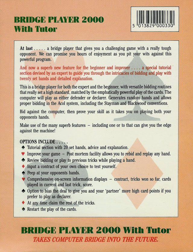 Bridge Player 2000 With Tutor dos