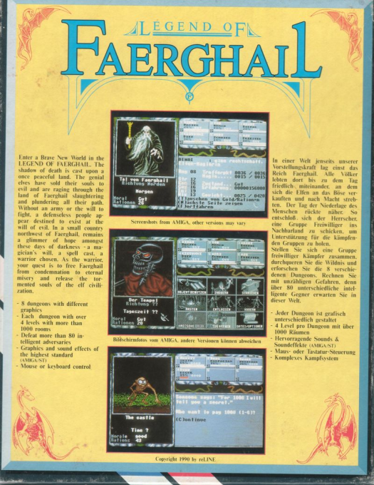 Legend Of Faerghail - Dos