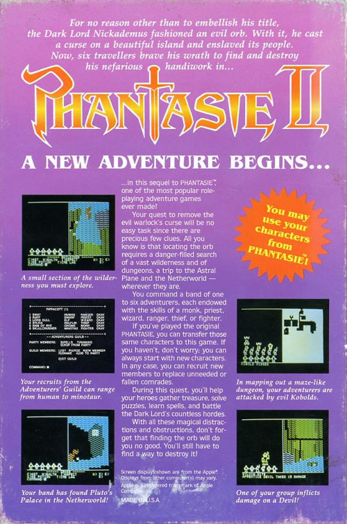 Phantasie 2 - Dos