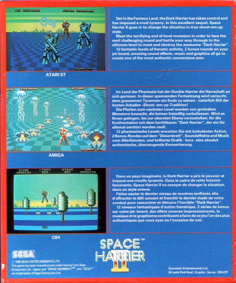 Space Harrier 2 dos