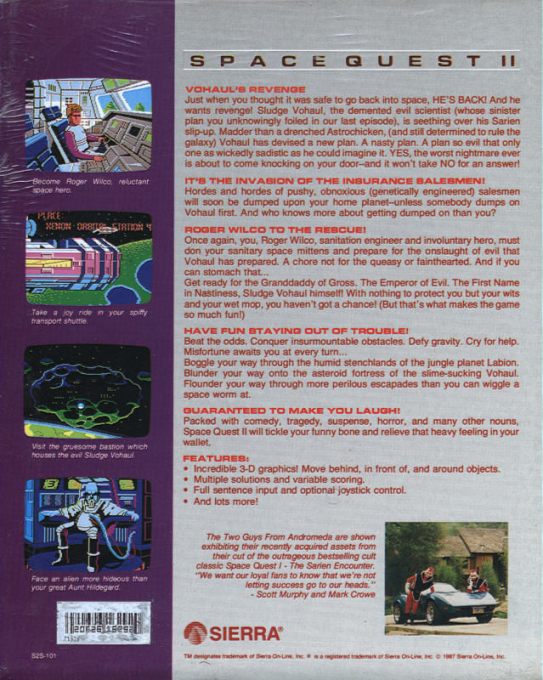 Space Quest II : Chapter II - Vohaul's Revenge - Dos