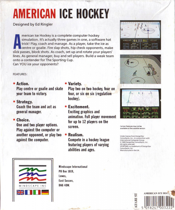 Superstar Ice Hockey - Dos