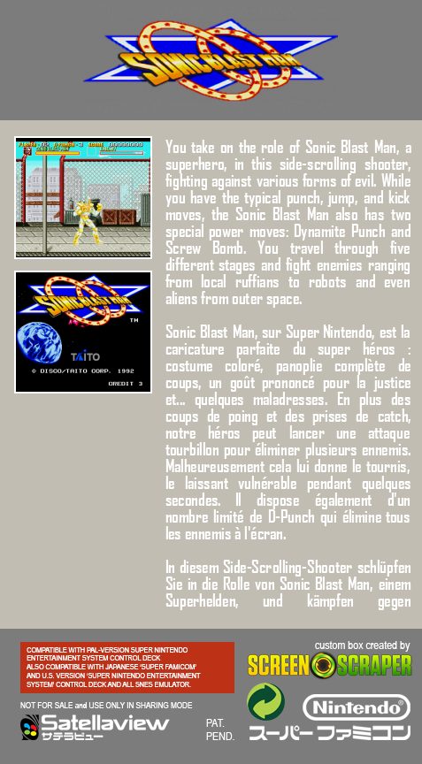 Sonic Blast Man dos