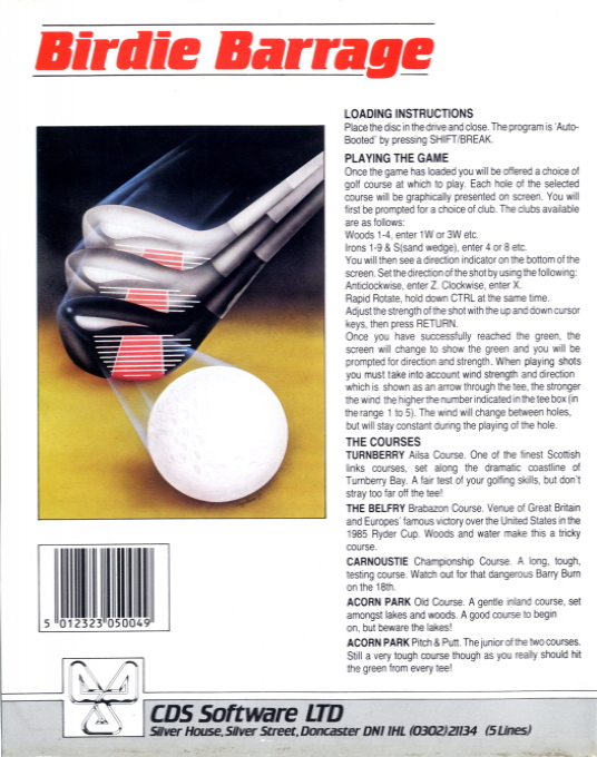 Birdie Barrage - Dos