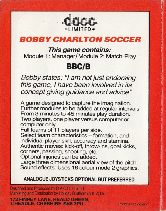 Bobby Charlton Soccer - Dos
