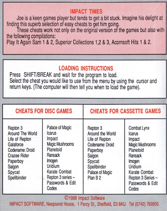 Cheat It Again, Joe - Volume 2 - Dos