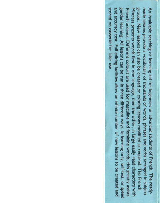 French Mistress - Dos