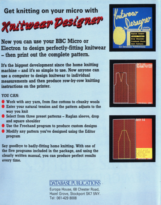 Knitwear Designer - Dos