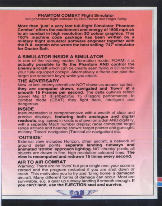 Phantom Combat Simulator - Dos