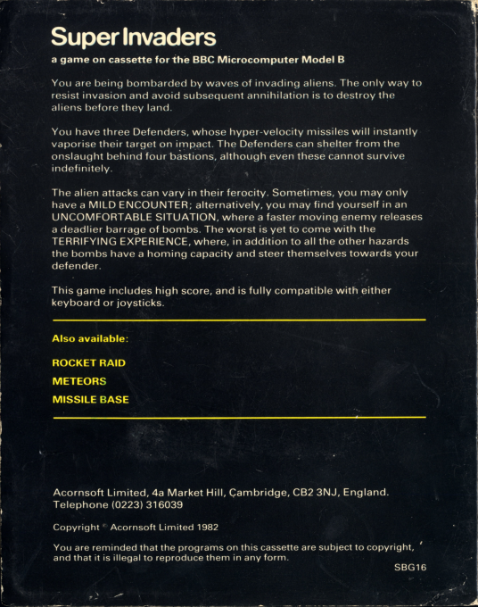 Super Invaders - Dos