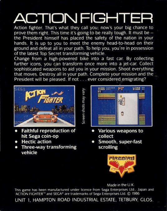 Action Fighter - Dos