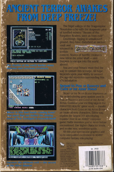 Advanced Dungeons & Dragons : Secret of the Silver Blades - Dos