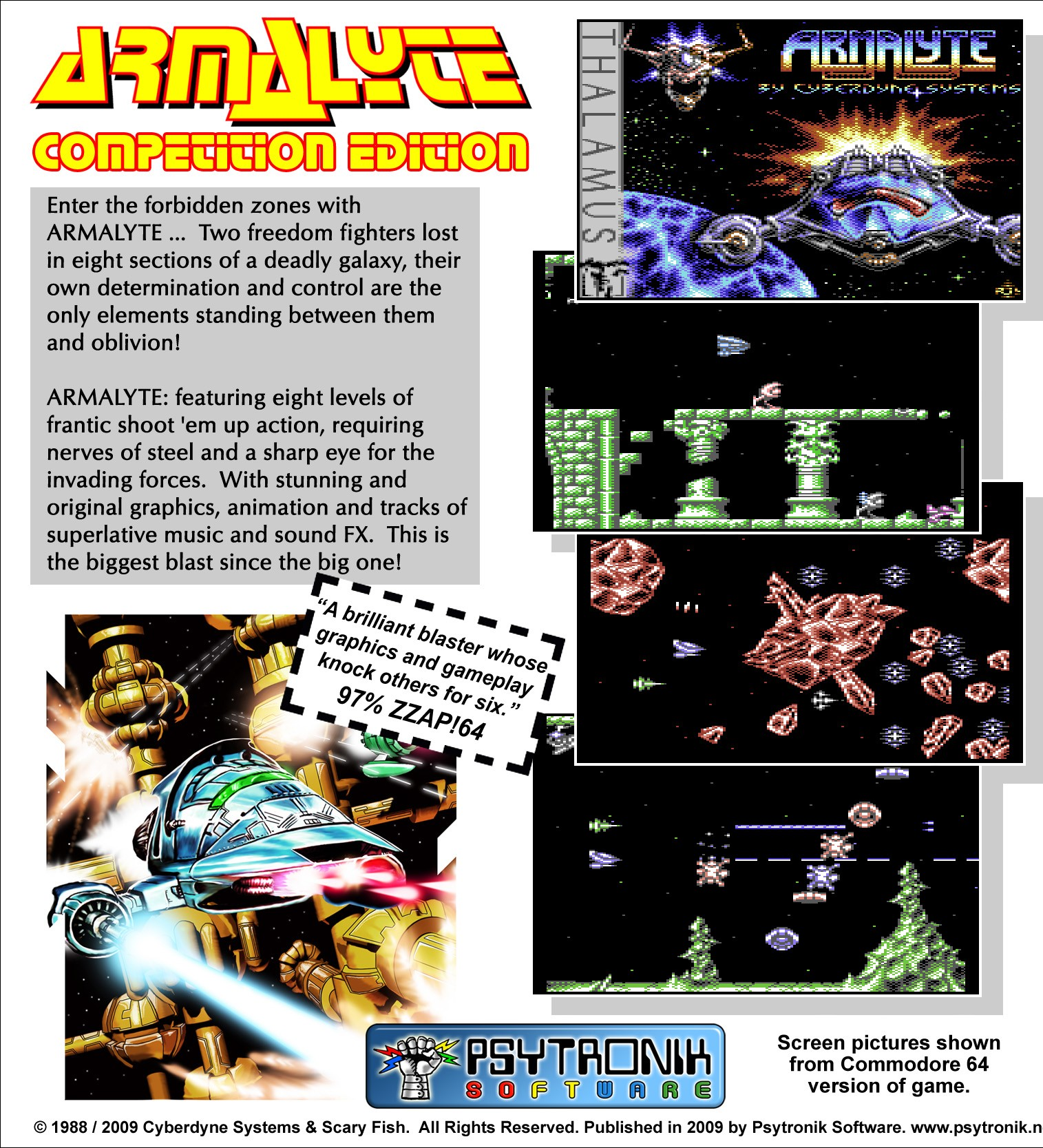 Armalyte : Competition Edition - Dos