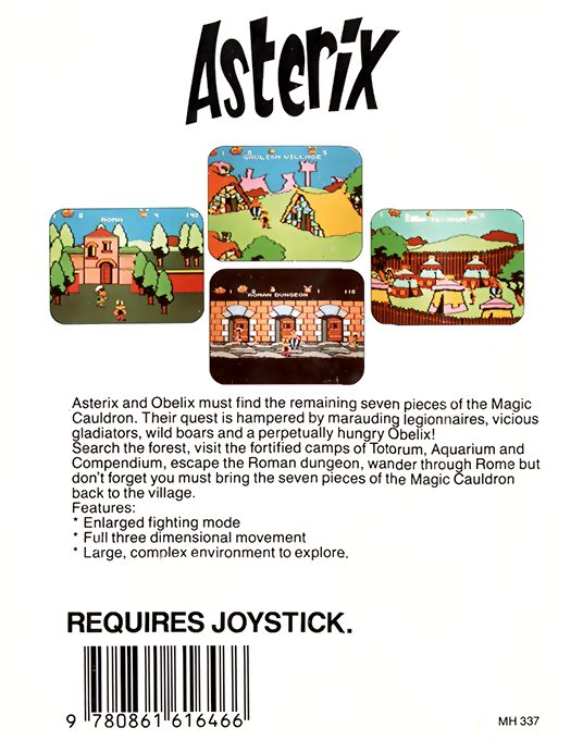 Astérix et le Chaudron Magique dos