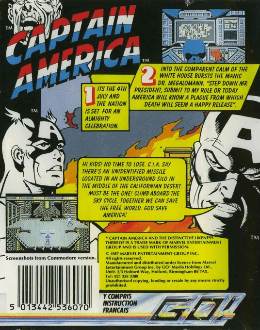 Captain America in the Doom Tube of Dr. Megalomann - Dos