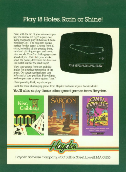 Championship Golf (Hayden Software) - Dos