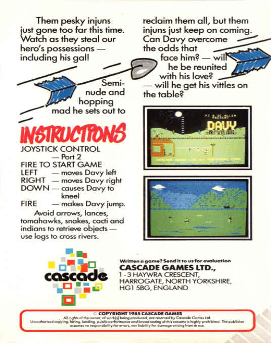 Davy : King of the Wild Frontier - Dos