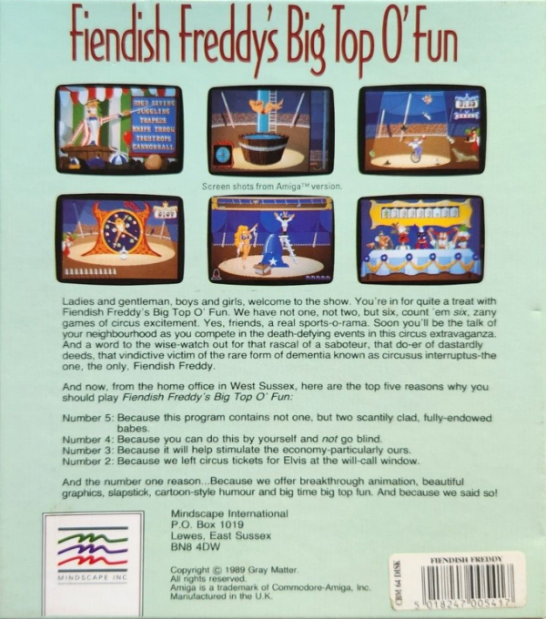 Fiendish Freddy's Big Top 'o Fun - Dos