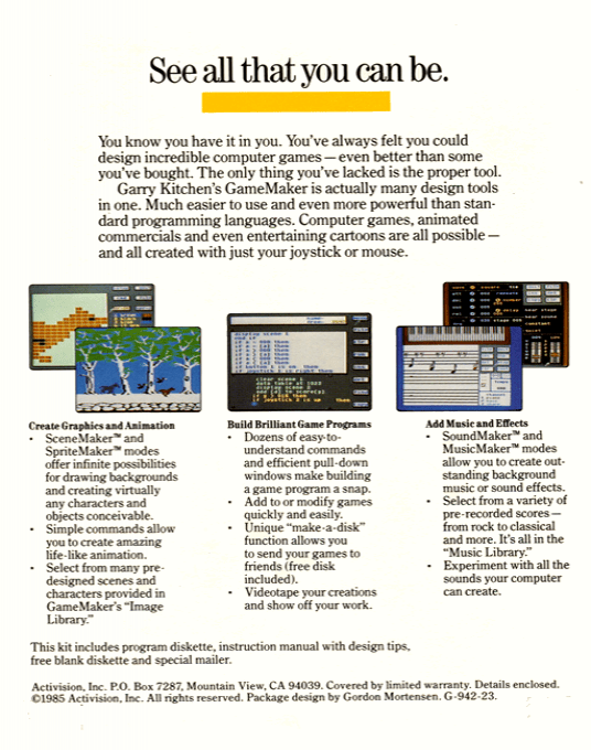 Garry Kitchen's Gamemaker - Dos