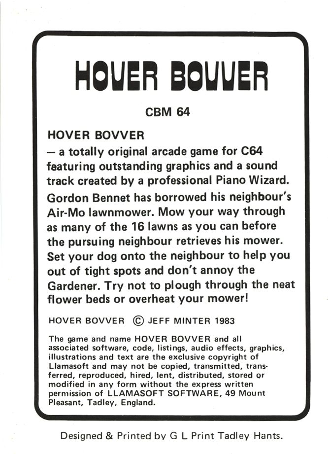Hover Bovver - Dos