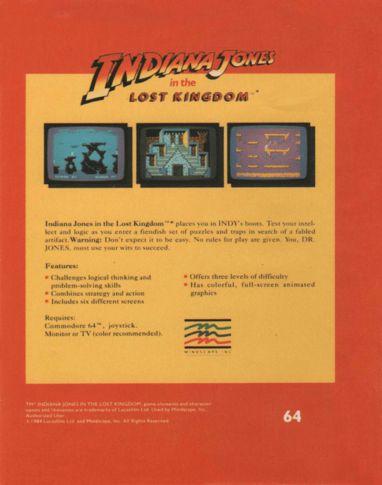 Indiana Jones in the Lost Kingdom - Dos