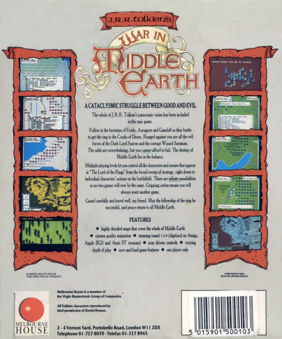 J.R.R. Tolkien's War in Middle Earth - Dos