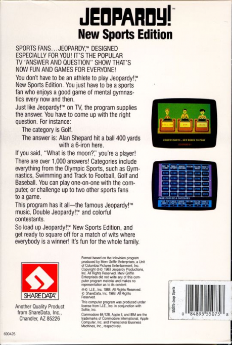 Jeopardy! New Sports Edition - Dos