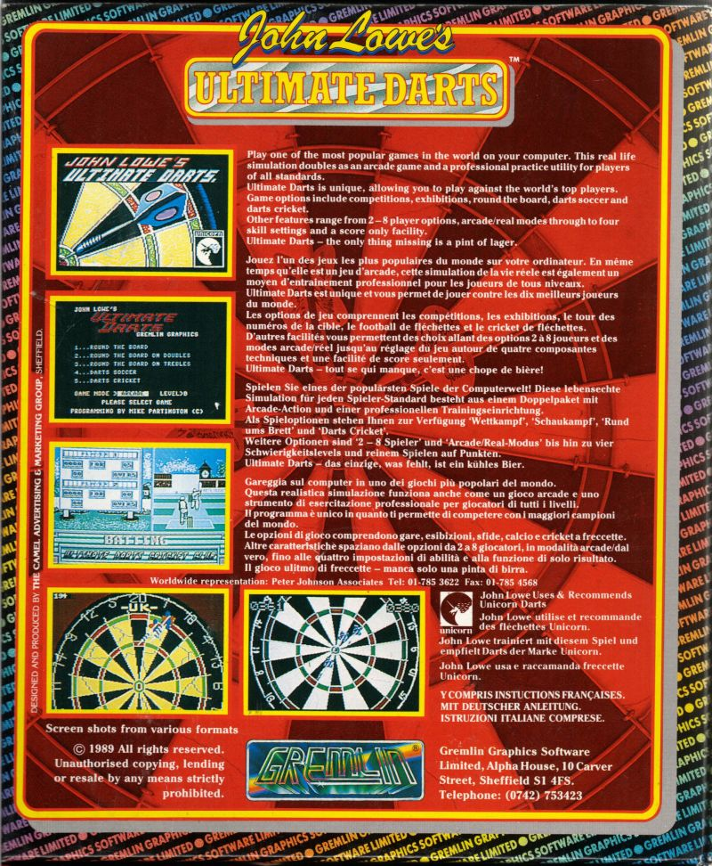 John Lowe's Ultimate Darts - Dos