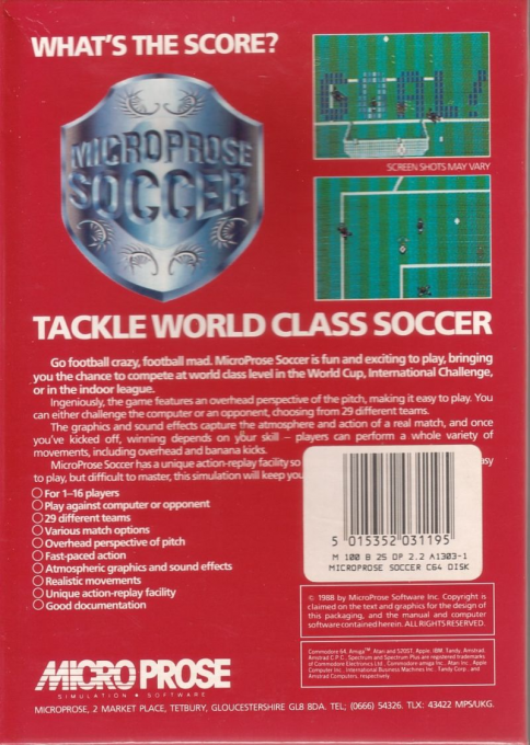 Keith van Eron's Pro Soccer - Dos