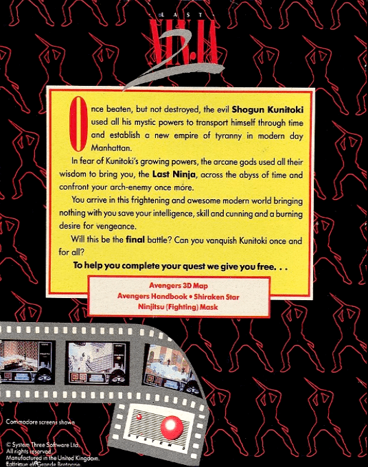 Last Ninja 2 : Back with a Vengeance - Dos