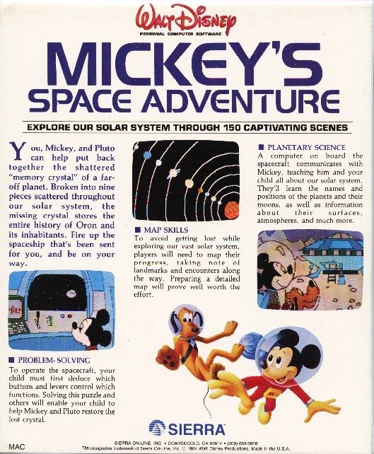 Mickey's Space Adventure dos