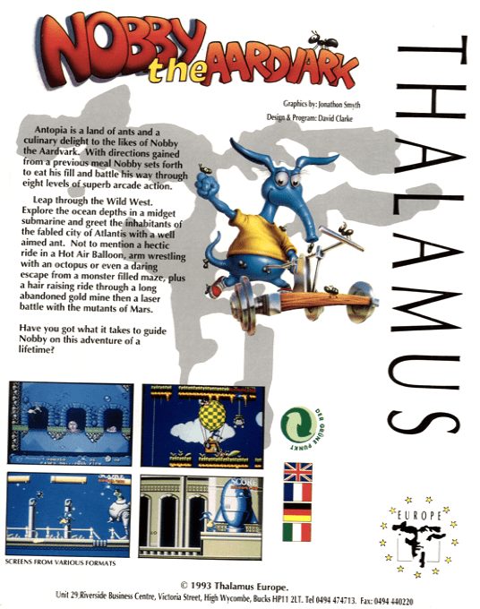 Nobby the Aardvark dos