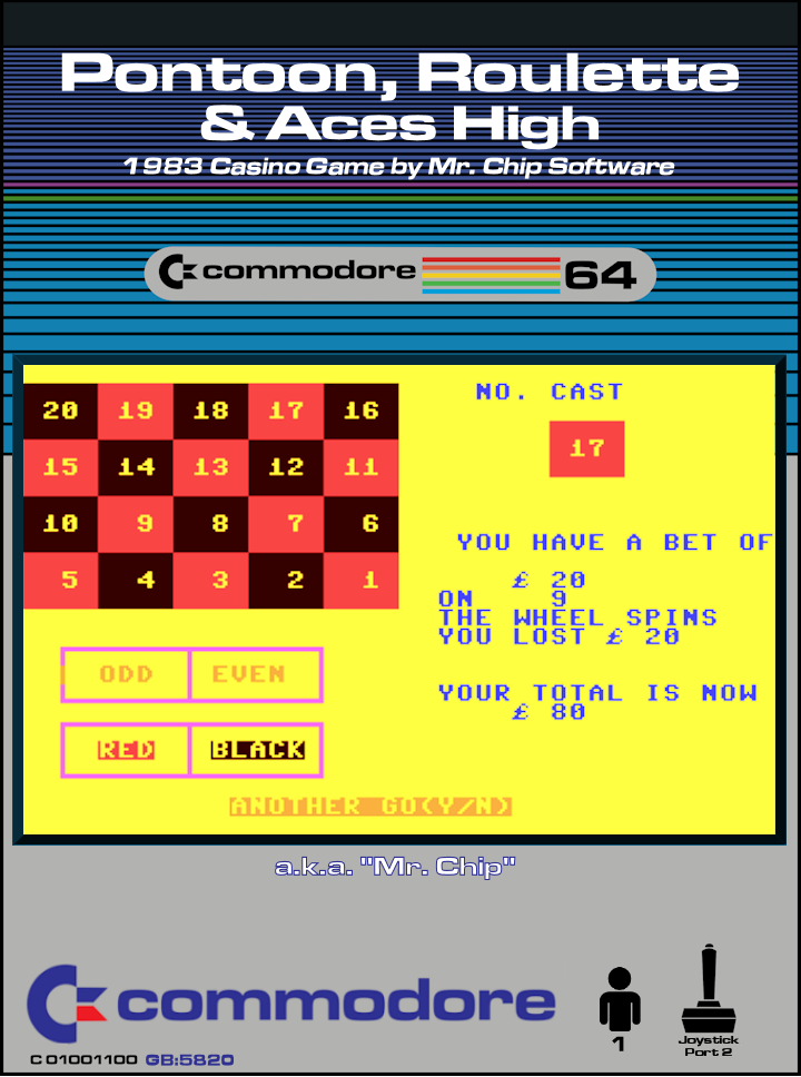 Pontoon, Roulette & Aces High