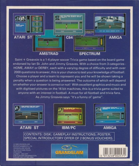 Saint And Greavsie dos