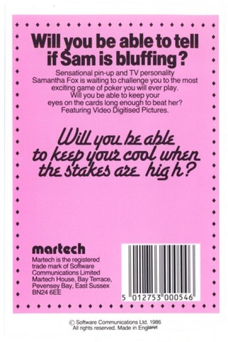 Samantha Fox Strip Poker dos