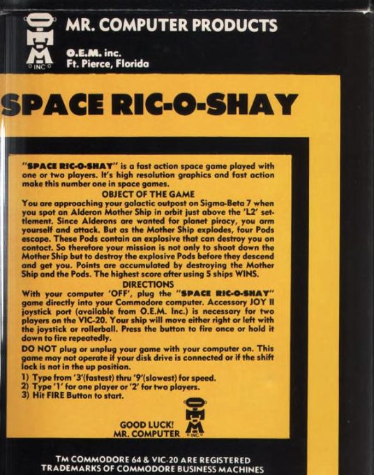 Space Ric-o-shay dos