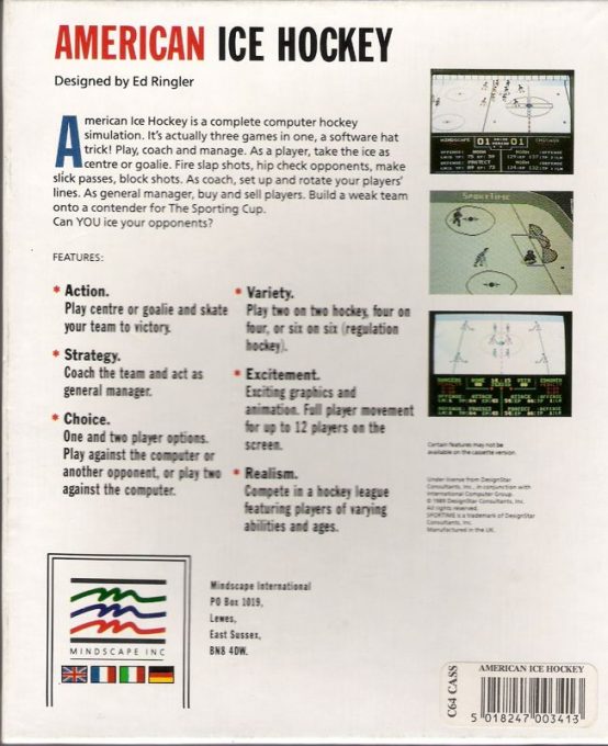 Superstar Ice Hockey dos