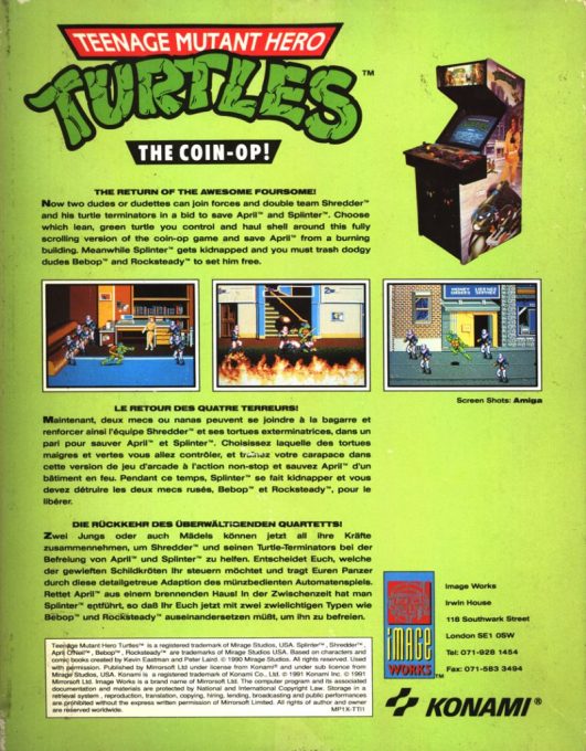 Teenage Mutant Ninja Turtles : The Arcade Game dos