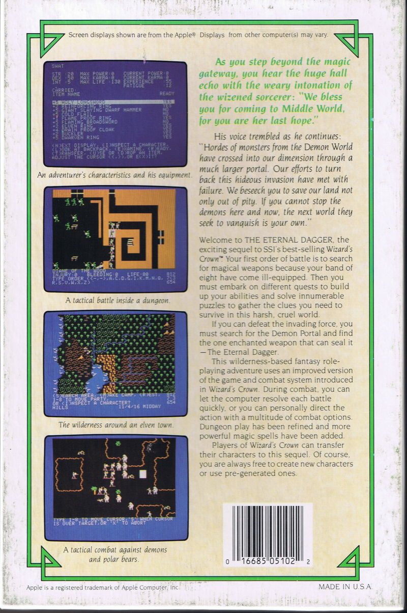 The Eternal Dagger dos