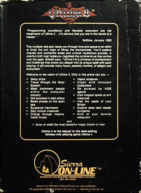 Ultima II : Revenge of the Enchantress dos