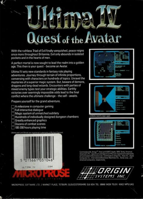 Ultima IV : Quest of the Avatar dos