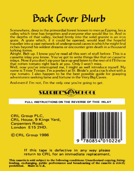 The Very Big Cave Adventure dos